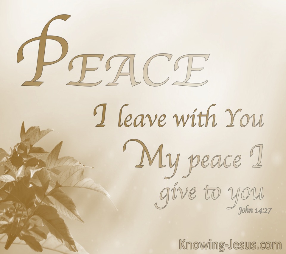 John 14:27 His Perfect Peace (devotional)06:26 (beige)